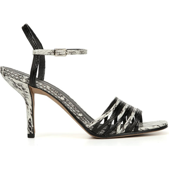 DIANE VON FURSTENBERG Black Strappy Heels